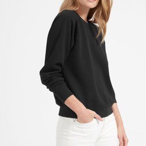 Everlane Crewneck Slim Classic French Terry, Black